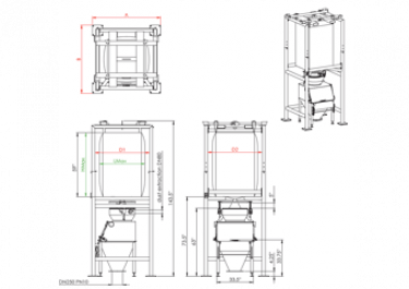 Sack and big bag discharging forklift unlacing cabinet