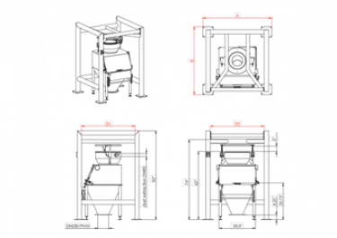 Sack and bulk bag discharging