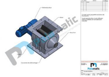 Plan écluse rotative pellets et copeaux