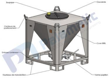 Plan conteneur acier-inox