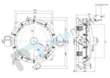 Vibratory sifter GSC1200 drawing - Bulk material and powder handling 