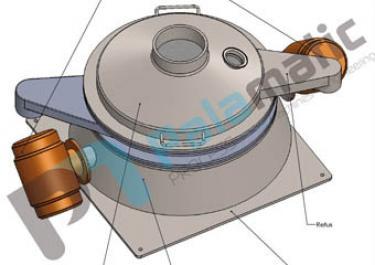 Double deck vibratory sifter GSC600 drawing - Bulk material and powder handling 