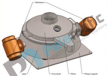 Vibratory sifter GSC600 drawing - Bulk material and powder handling 