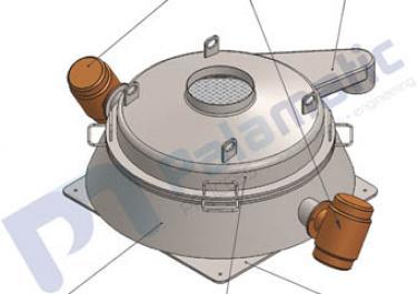 Vibratory sifter GSC900 drawing - Bulk material and powder handling 