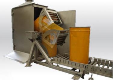 Drum tipper - Bulk powder handling