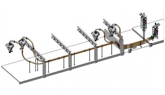 bulk powder pneumatic conveyor palamatic process