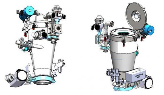 Vacuum pneumatic conveying