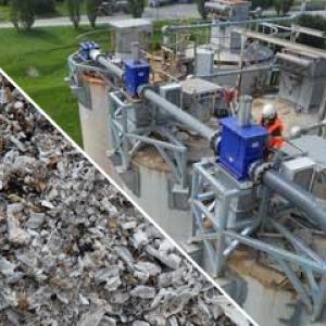 Ash storage and pneumatic conveying