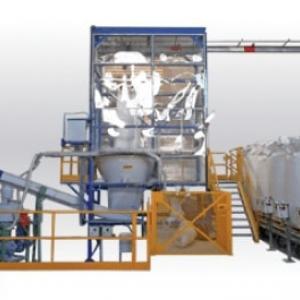 Big bag discharger high rate