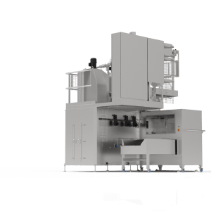 Ensacheuse hygiénique automatique Palamatic HBM1030 pour le conditionnement de poudres et produits sensibles en sacs préformés de 5 à 25 kg. Machine de remplissage et de soudure à haute cadence, adaptée aux industries agroalimentaire, chimique et pharmaceutique. Conception nettoyable NEP/CIP conforme aux normes BRC, IFS et EHEDG.