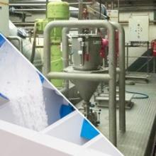 Discharge of big bags of bleaching agents Tank feeding