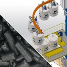 Semi-automatisch legen van kolen big bags Semi-automatisch legen van kolen big bags
