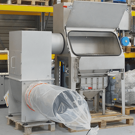 bag compactor on bag dump station