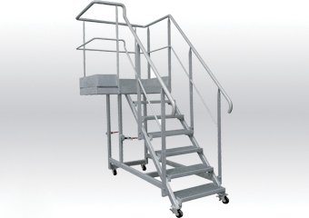 Access platform on big bag filling system