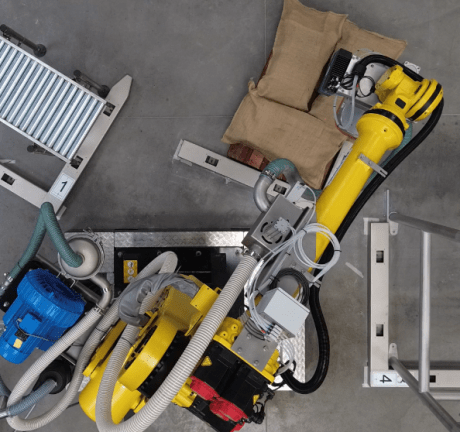 Depalletizing jute bags