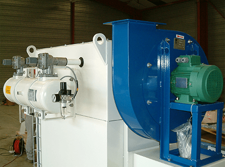 automatic sack discharger blower