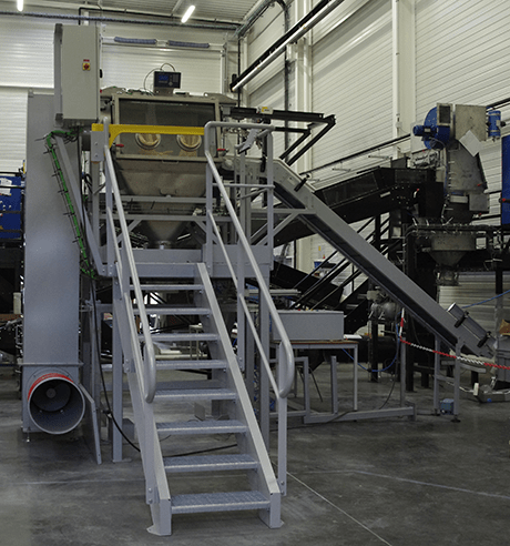 bag dump station compactor conveyor