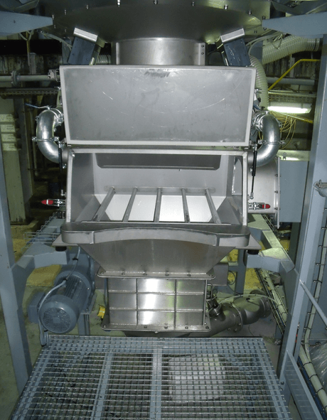 big bag and sack discharge station