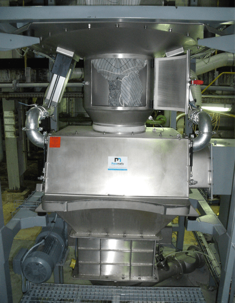 big bag and sack discharge station