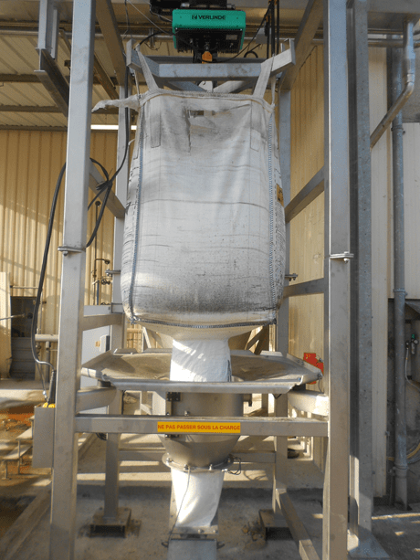 big bag discharger bulk material handling electrical hoist