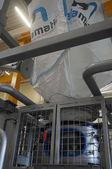 big bag unloader telescopic tube powder process