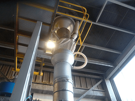 bulk bag conditioner under truck loading spout