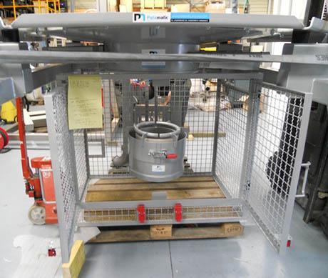 bulk bag discharger low structure connection head