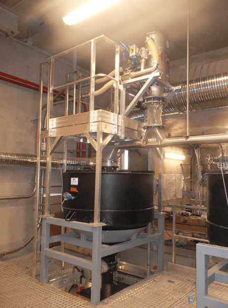 bulk powder pneumatic conveyor palamatic process