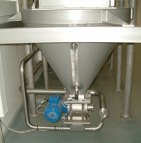 drop through rotary valve under hopper