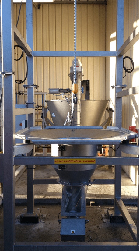 fibc and sack discharger unlacing cabinet bulk handling 