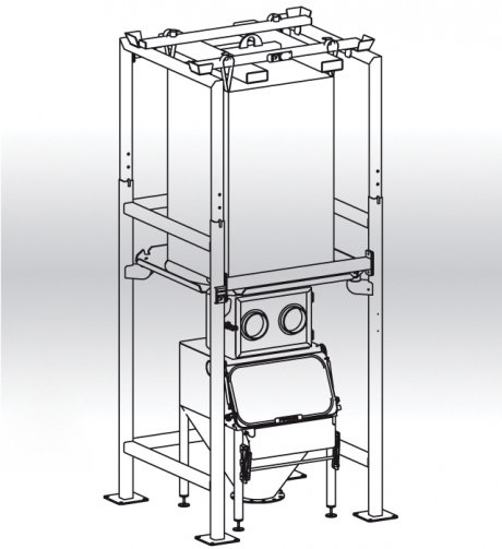 fibc and sack unloader glove box