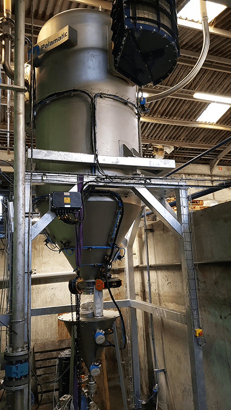 flexible connector cyclofilter pneumatic conveying