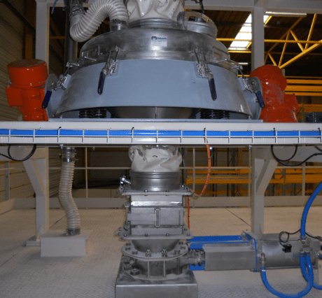 industrial vibratory sieve under hopper