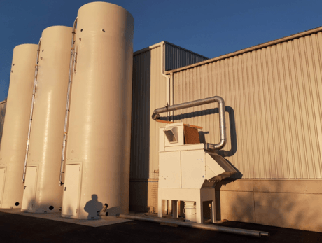 metalllic silo powder storage