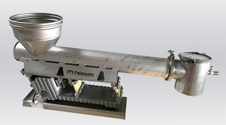 Palamatic vibratory feeder tubular trough design