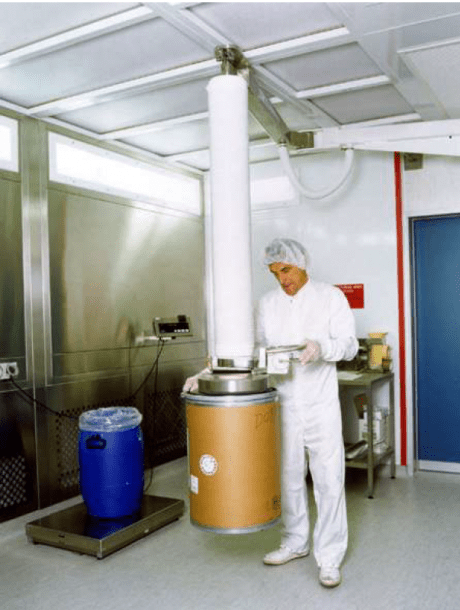 pharmaceutical tube lifter for drum