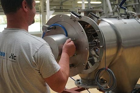 Démontage facile et rapide du tamis centrifuge