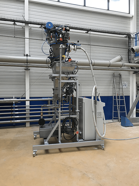 vacuum pneumatic conveying dosing skid seeds