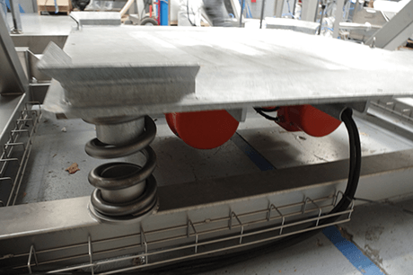 vibrating table on big bag filling station