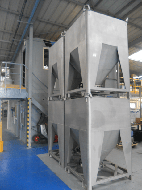 industrial storage container sugar handling