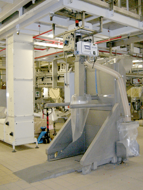 magnetic detector on process big bag filling line