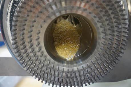 pin mill testing with rice