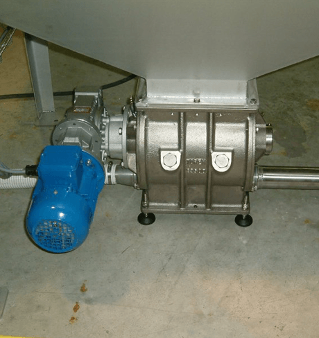 rotary valve pneumatic conveying powder handling