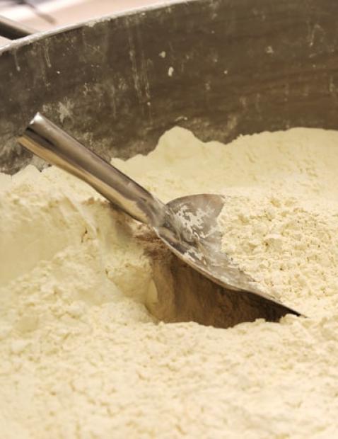 Flour handling in bakery process