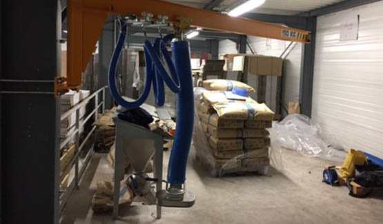 sack discharging sugar palamatic process